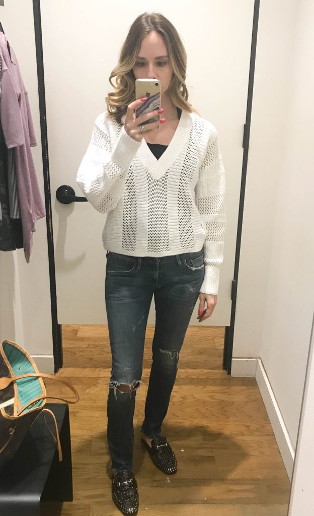 White spring sweater