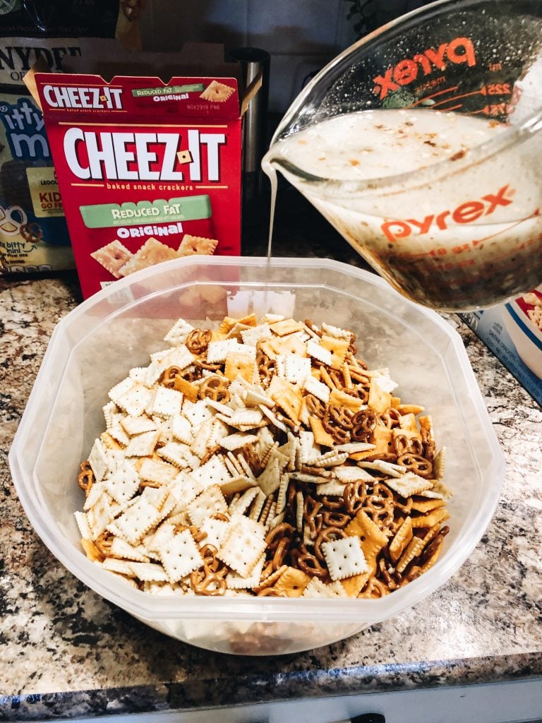 Easy Football snacks: fire crackers recipe featured by top Pittsburgh lifestyle blogger, Fashionably Late Mom