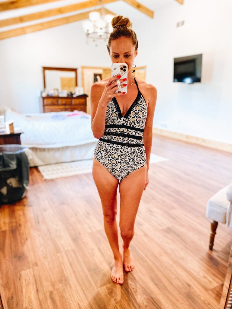 Mommy and Me Swimwear on Amazon featured by top Pittsburgh mom fashion blogger, Fashionably Late Mom