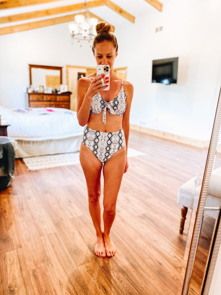 Mommy and Me Swimwear on Amazon featured by top Pittsburgh mom fashion blogger, Fashionably Late Mom