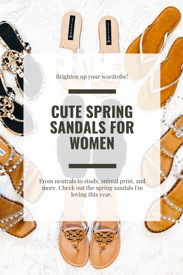 Top 7 Cute Spring Sandals for Women featured by top Pittsburgh fashion blogger, Fashionably Late Mom.