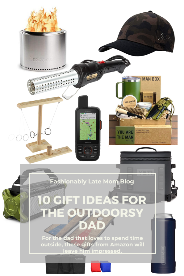 Top 10 Outdoors Gift Ideas for Men on Amazon for Father's Day featured by top Pittsburgh lifestyle blogger, Fashionably Late Mom