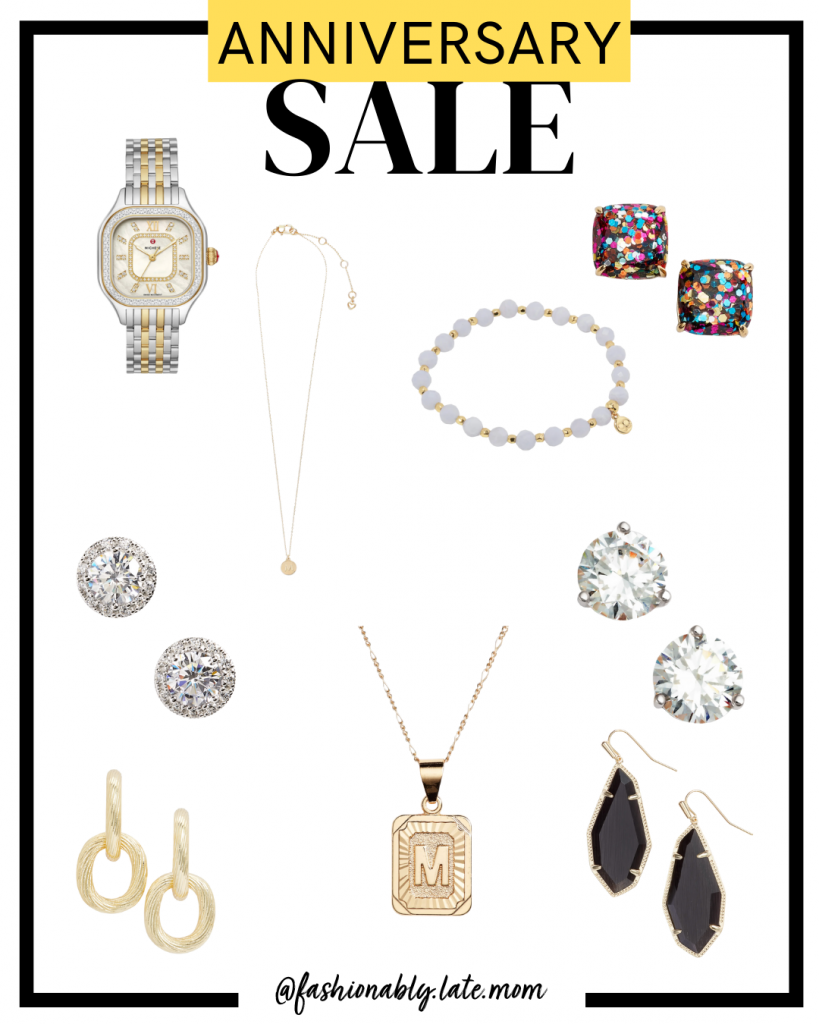 Nordstrom Anniversary Sale Preview by popular Pittsburgh fashion blog, Fashionably Late Mom: collage image of Nordstrom jewelry. 