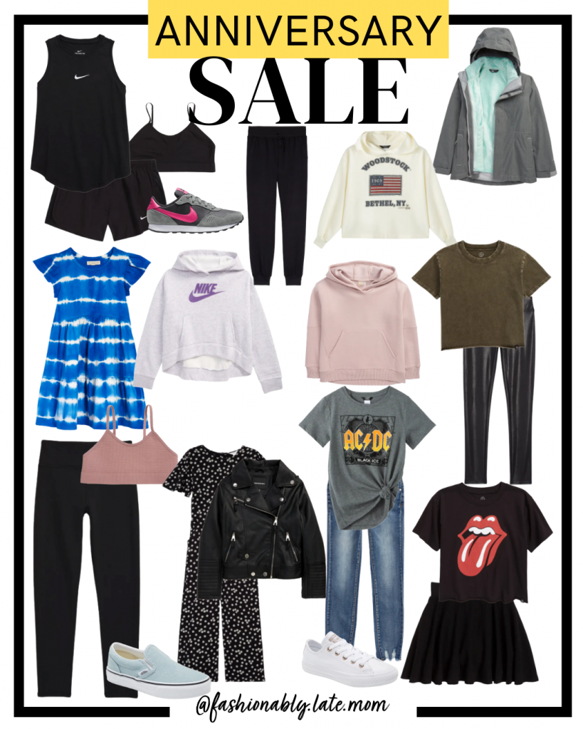 2021 Nordstrom Anniversary Sale, Nsale, girls fashion, kids fashion, back to school fashion for girls | Nordstrom Anniversary Sale Preview by popular Pittsburgh fashion blog, Fashionably Late Mom: collage image of Nordstrom girls clothing. 