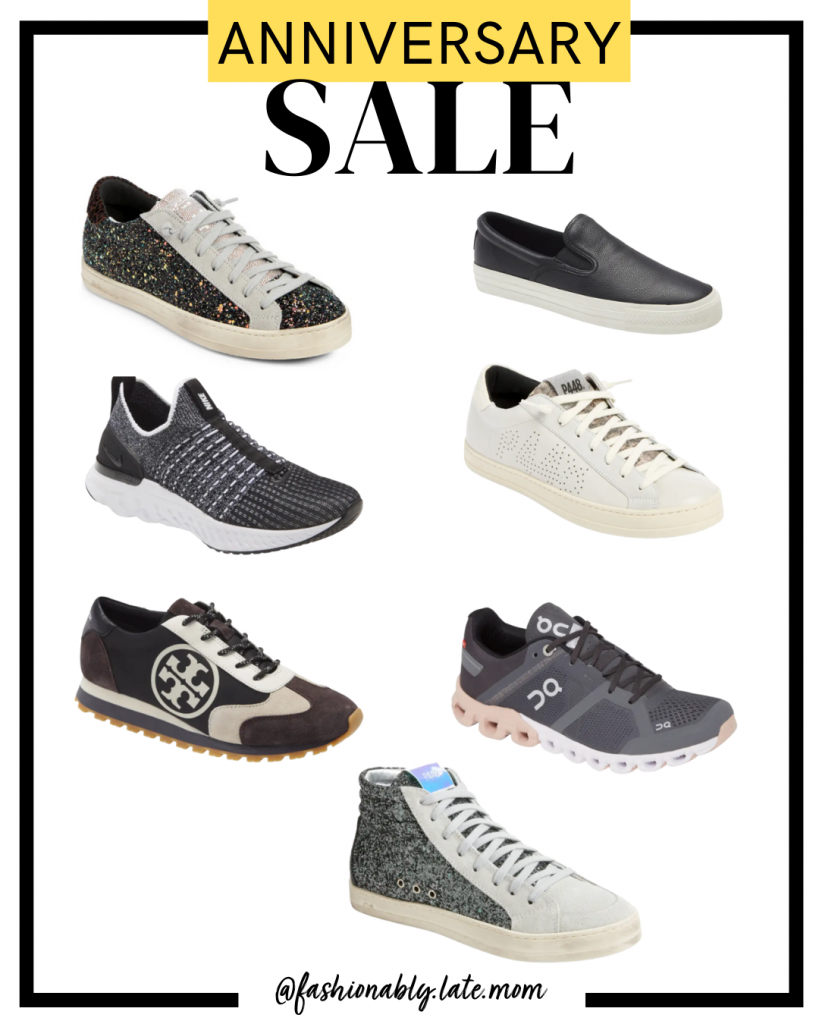2021 Nordstrom Anniversary Sale, sneakers, p448 sneakers, casual sneakers | Nordstrom Anniversary Sale Preview by popular Pittsburgh fashion blog, Fashionably Late Mom: collage image of Nordstrom sneakers. 