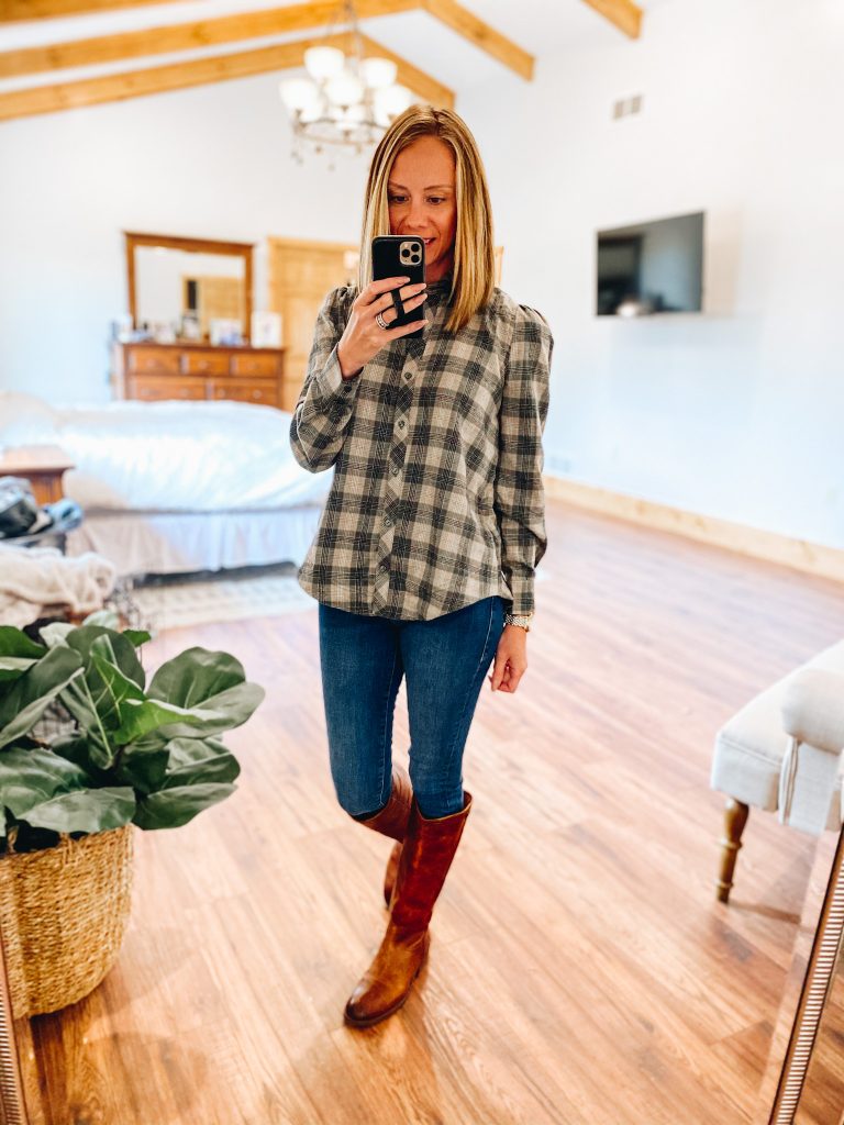 Frye Riding Boots for Fall featured by top Pittsburgh mom fashion blogger, Fashionably Late Mom