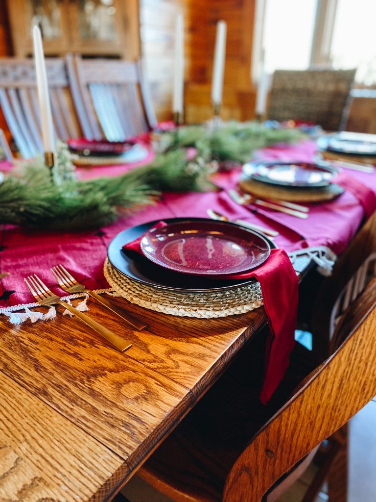 Christmas table decor