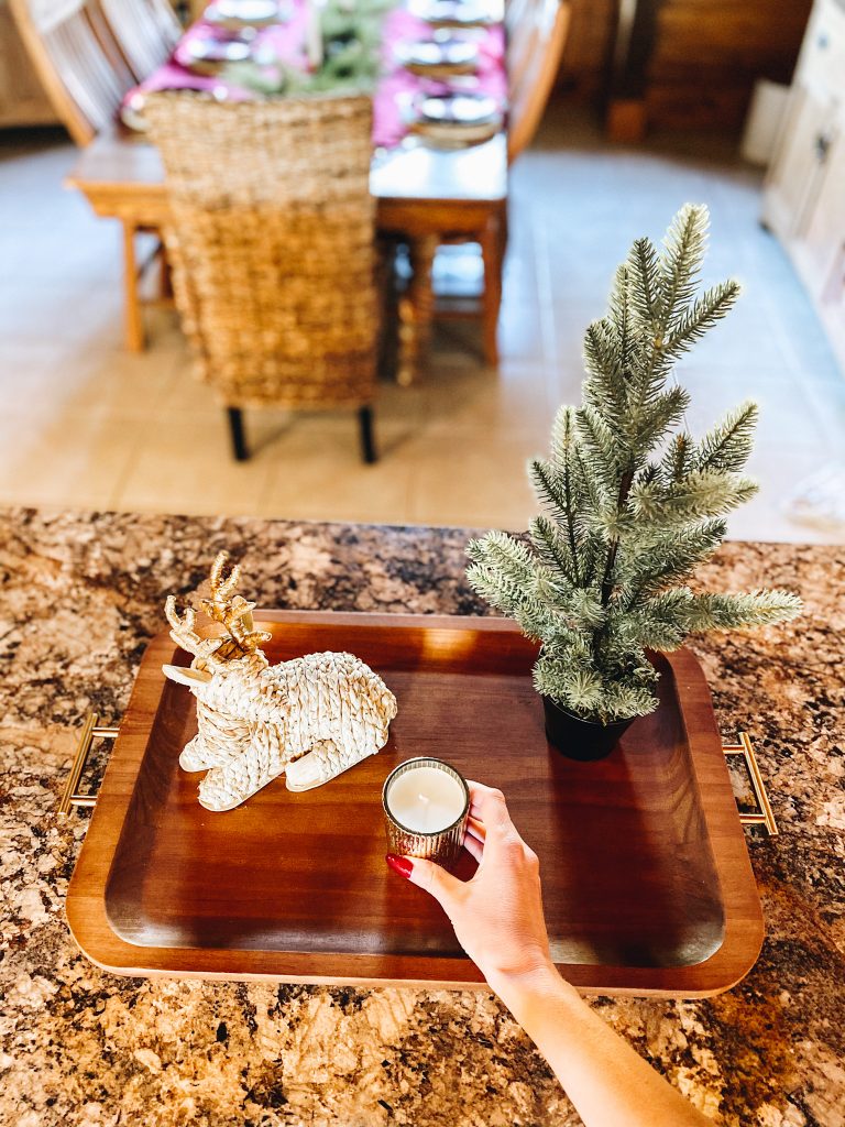 how to decorate a wooden tray for Christmas, charteucerie board, holiday decor, simple christmas decor