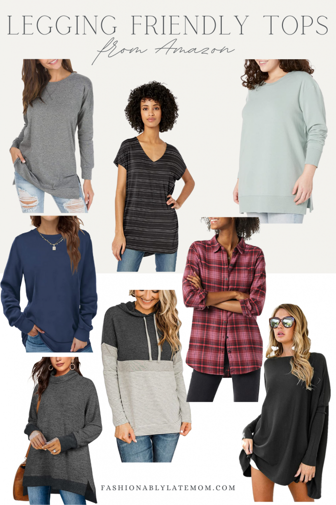 legging friendly tops from amazon, tunic tops, casual outfits