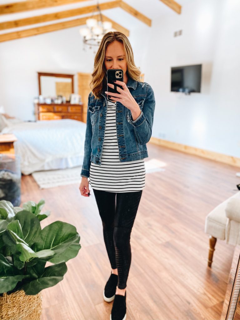 amazon fashion, casual style, over 30 fashion, legging friendly tops, henley top, golden goose sneakers, sweaters for leggings