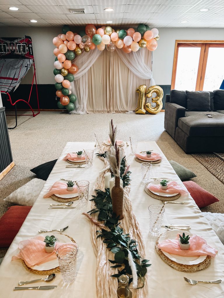 boho chic birthday decor, teen girl birthday decor