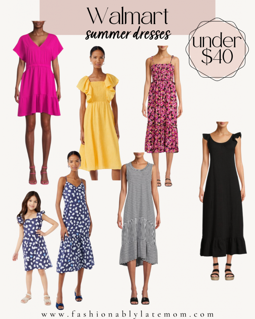 summer dresses from walmart, women's dresses, mommy and me dresses, maxi dresses, short summer dresses