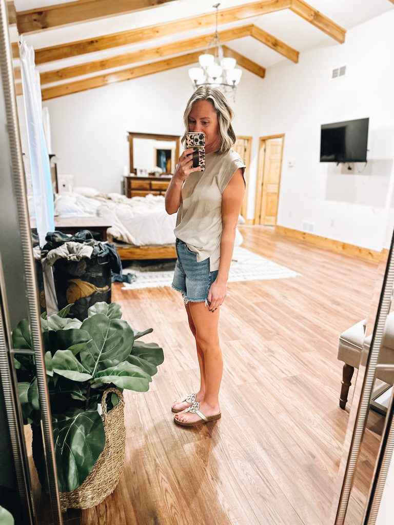 target fashion, new denim shorts for women, basic tee, tory burch miller cloud sandals