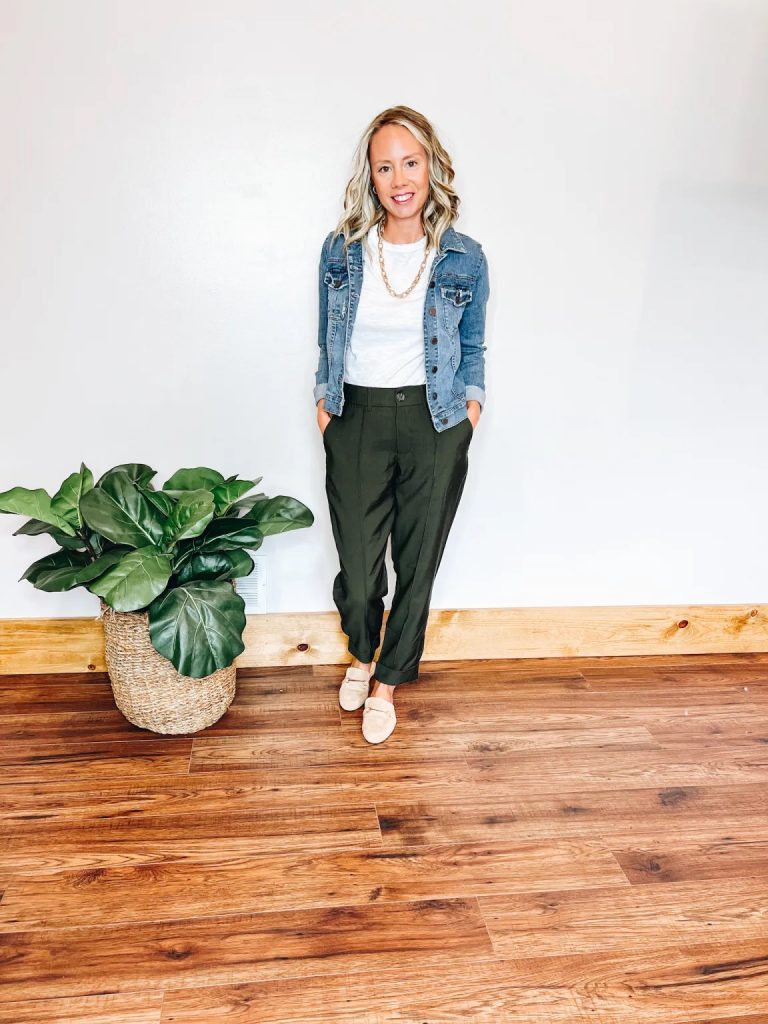 target style, women's fashion new arrivals, linen pants, denim jacket, white tee