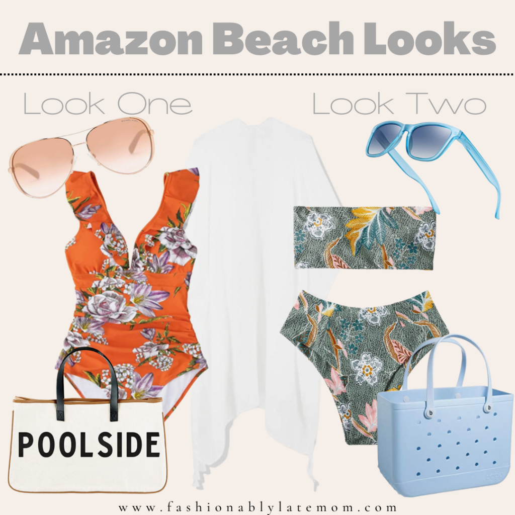 floral swimsuits, white coverup