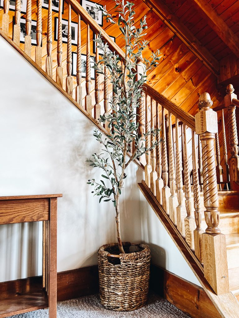 the best faux plants from Amazon, faux olive tree, tree basket, home decor
