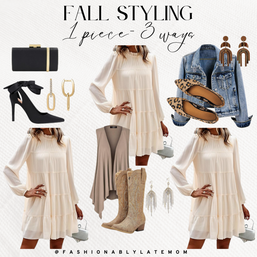 fall outfit ideas, babydoll dress, amazon fashion