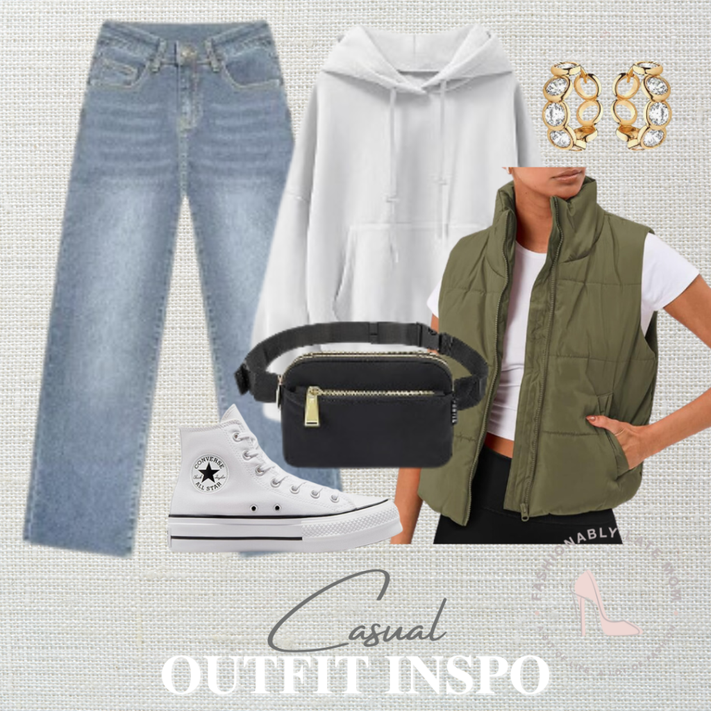 puffer vest styling, women’s fall fashion, puffer vest outfit ideas, how to wear puffer vests, winter layering tips, fall outfit inspiration for women, fashionably late mom