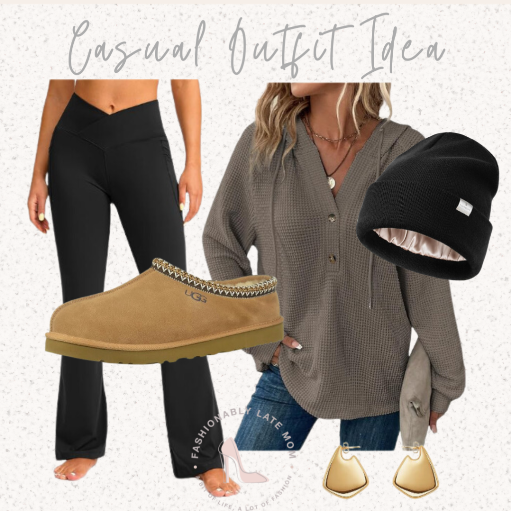 ugg tasman slippers, bootcut leggings
