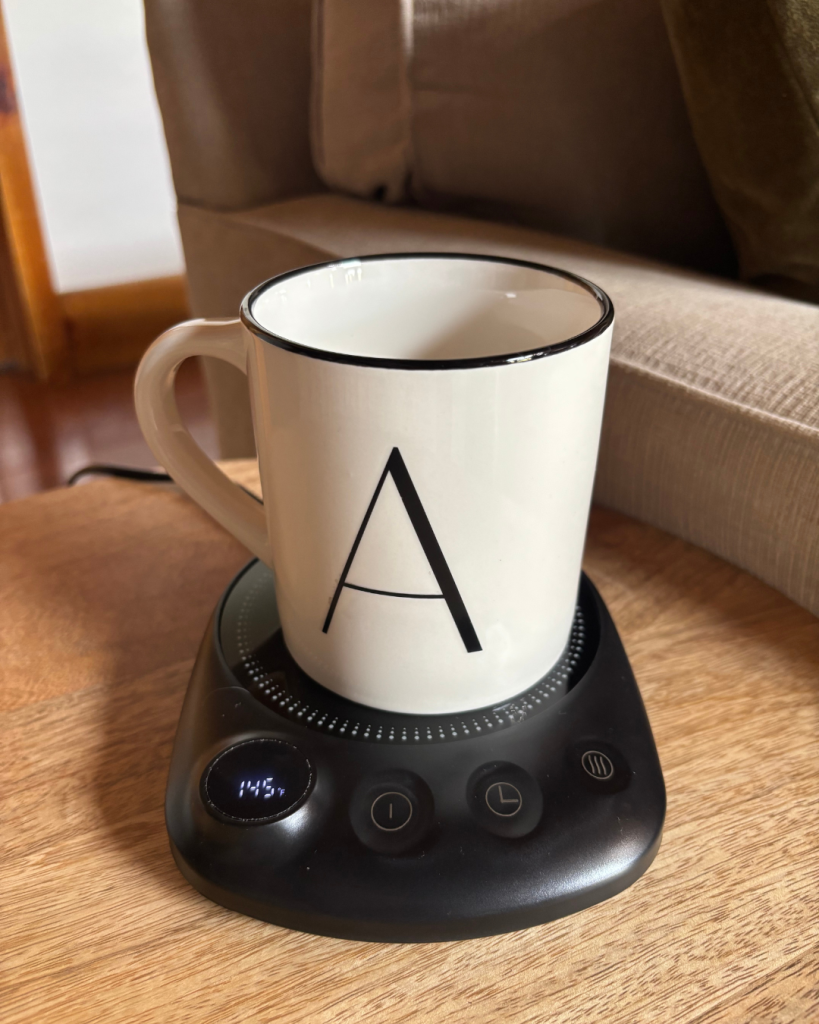 Coffee Mug Warmer - Fastest Heating & Highest Temperature, Coffee Cup Warmer for Desk Auto Shut Off, 4 Temp Settings & 1-12H Timer, Smart Electric Beverage Warmer for Coffee, Tea (Black)