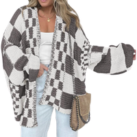 COLOR BLOCK CARDIGAN