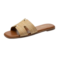 Rihero Raffia Flat Sandals