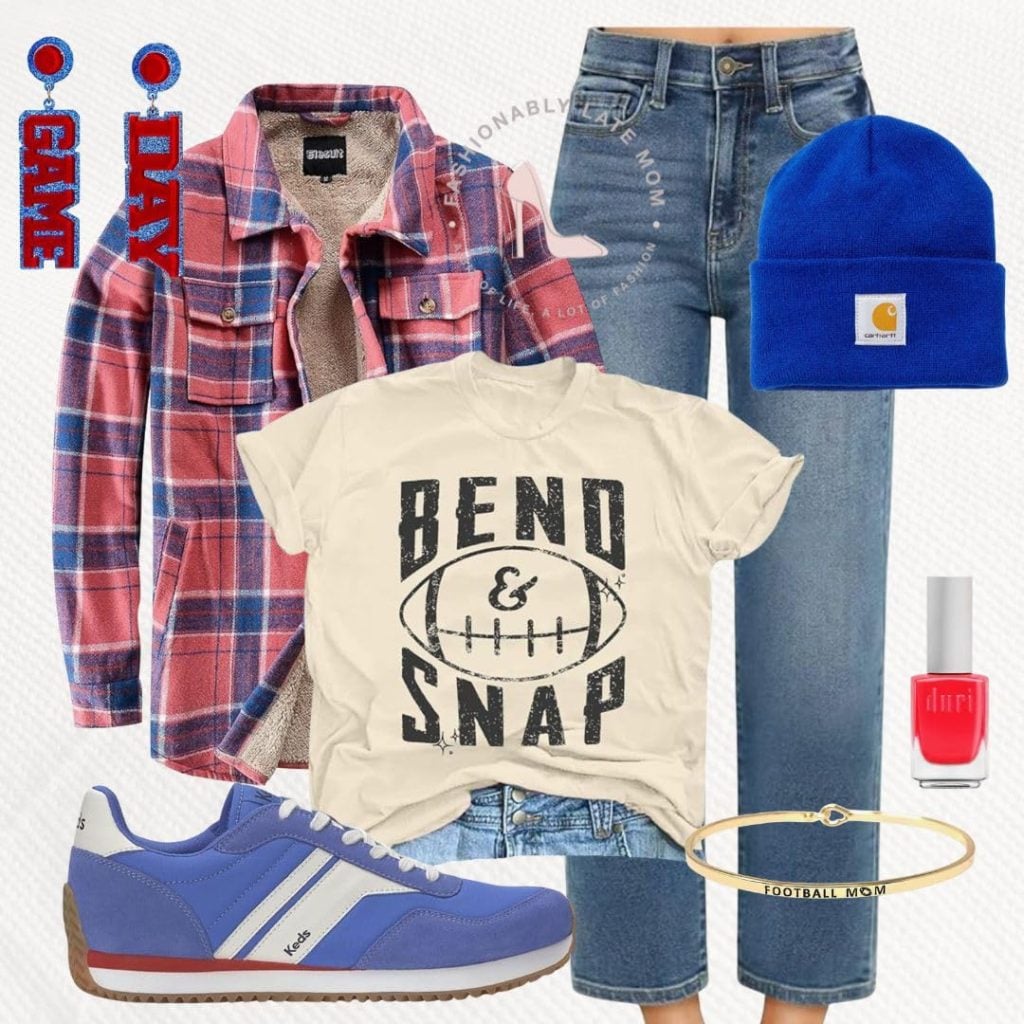 Bend & Snap Game Day Football Tee for Women