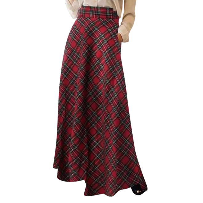 Plaid Maxi Skirt