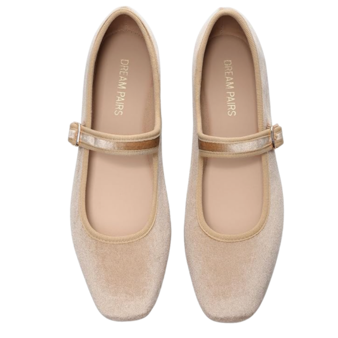 Velvet Mary Janes