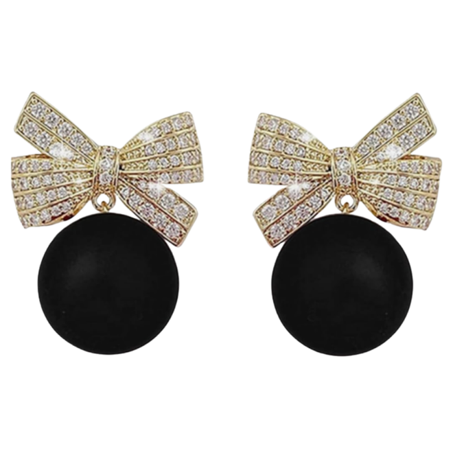 Pearl Bow Earrings